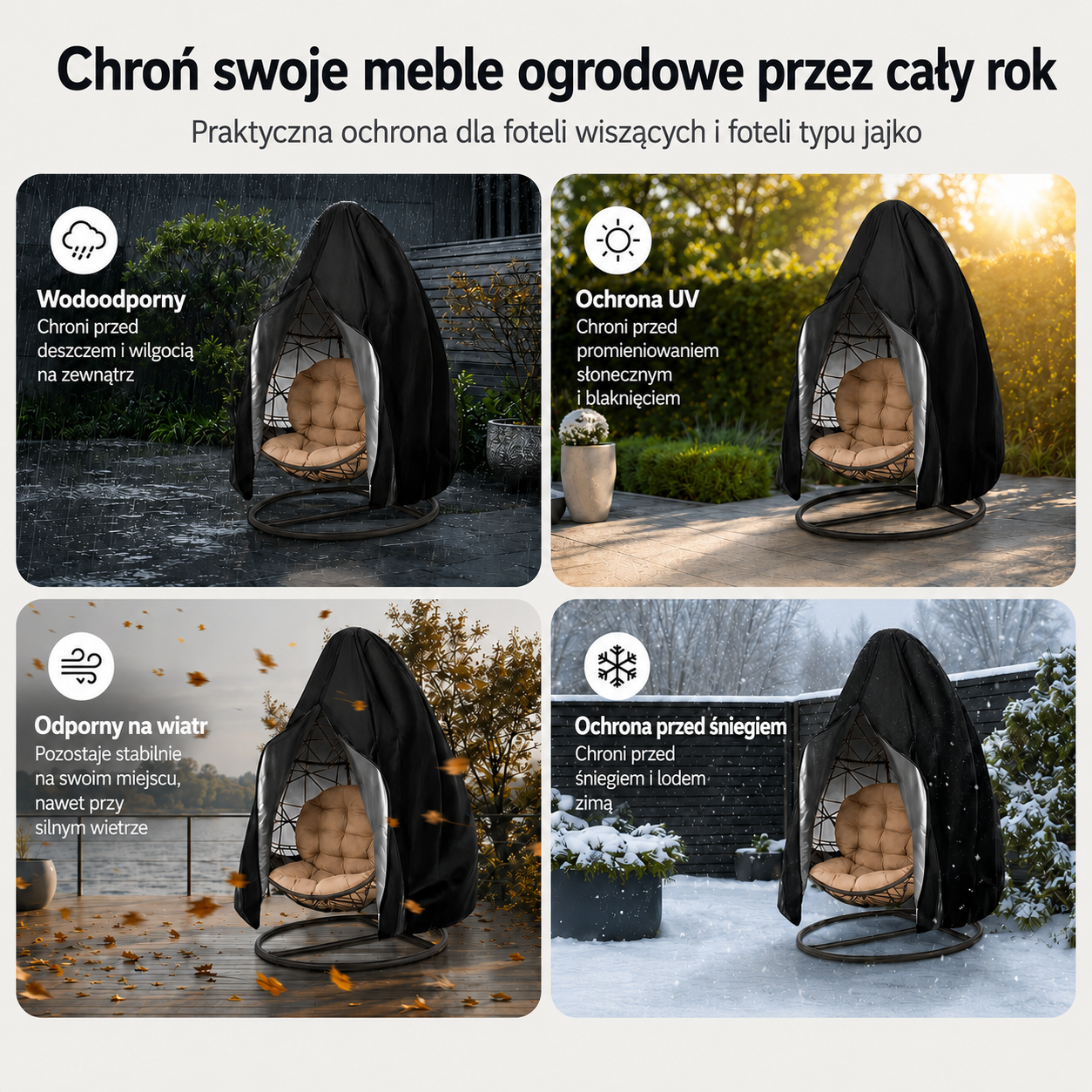 Wodoodporny pokrowiec na fotel kokon