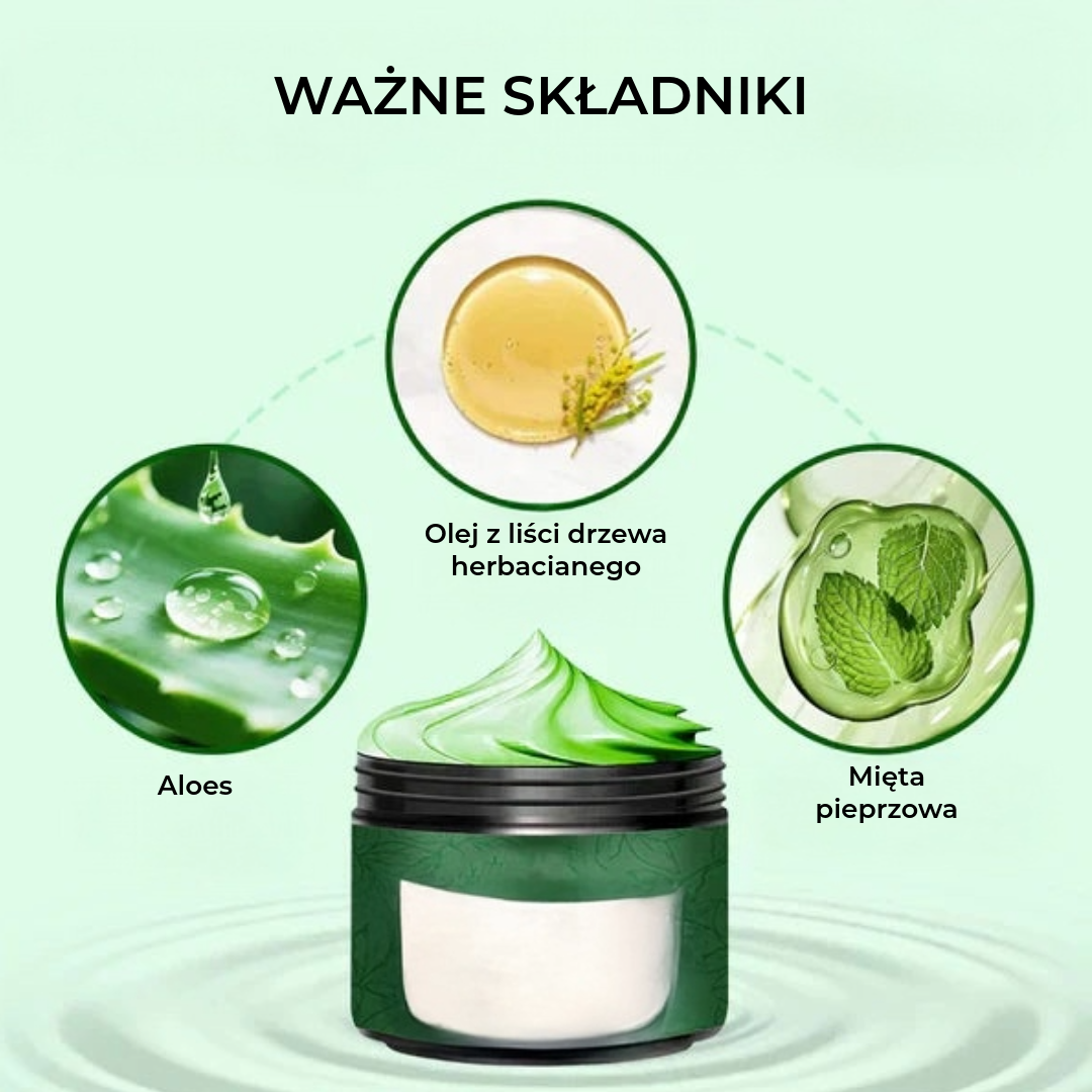 Krem nawilżający do stóp z olejkiem z drzewa herbacianego i aloesem