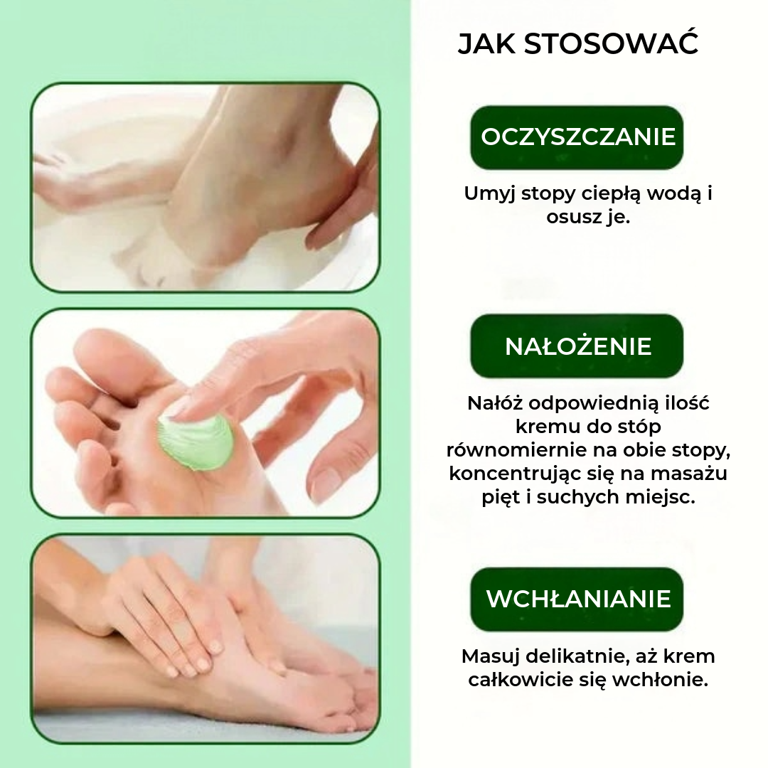 Krem nawilżający do stóp z olejkiem z drzewa herbacianego i aloesem