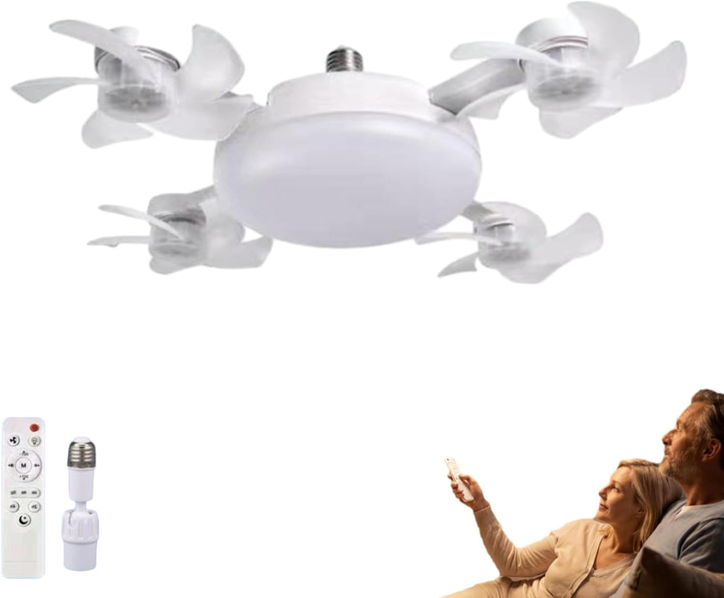 BreezeFlow – Wentylator sufitowy z oświetleniem LED i pilotem