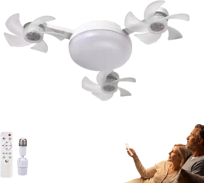 BreezeFlow – Wentylator sufitowy z oświetleniem LED i pilotem