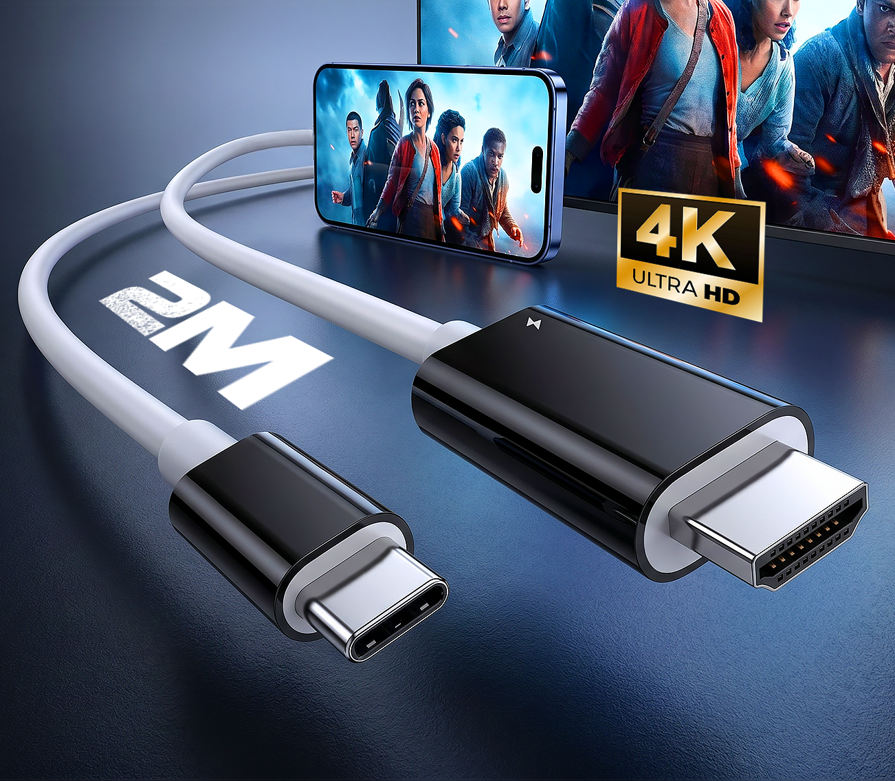 Adapter USB-C do HDMI – Przesyłaj obraz, graj i ładuj jednocześnie – Do Switch, telefonu i tabletu