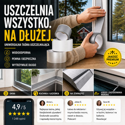 Uniwersalna taśma uszczelniająca – Wodoodporna i trwała