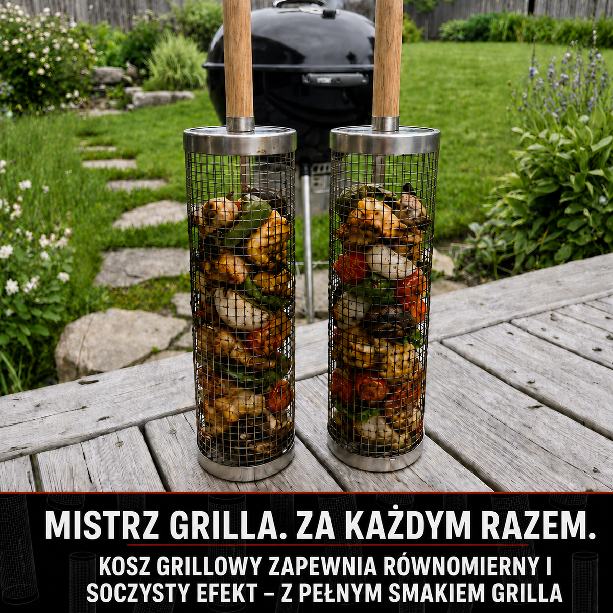 Obrotowy kosz do grilla