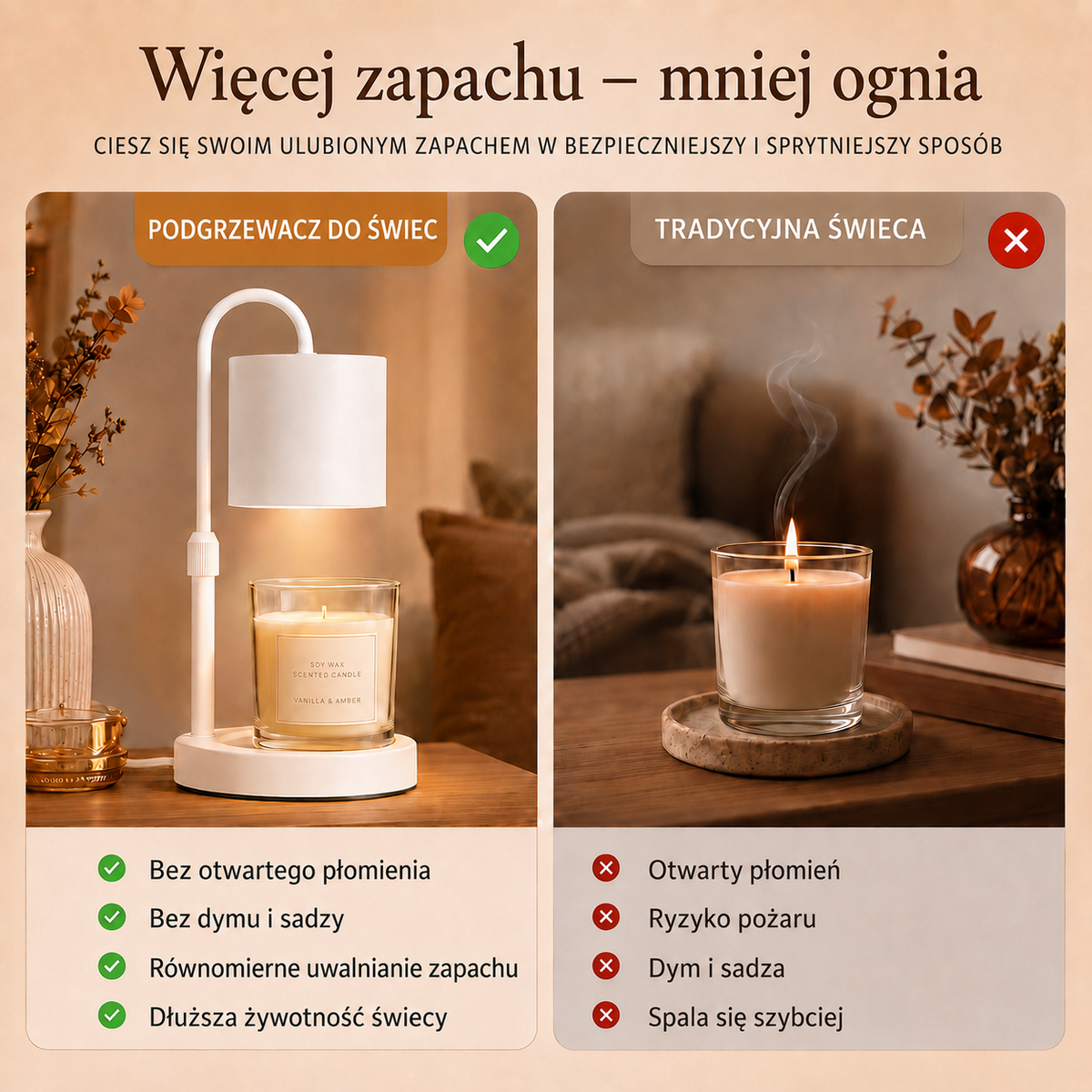 Lampa podgrzewająca świece – zapach i nastrój bez otwartego płomienia