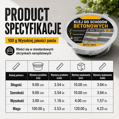 Klej do betonu do naprawy schodów – Idealny do schodów, podjazdów i tarasów
