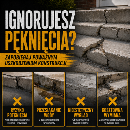 Klej do betonu do naprawy schodów – Idealny do schodów, podjazdów i tarasów