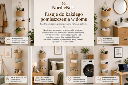 NordicNest – Wiszący kosz do przechowywania