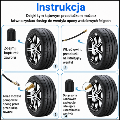 Uniwersalne przedłużenie zaworu