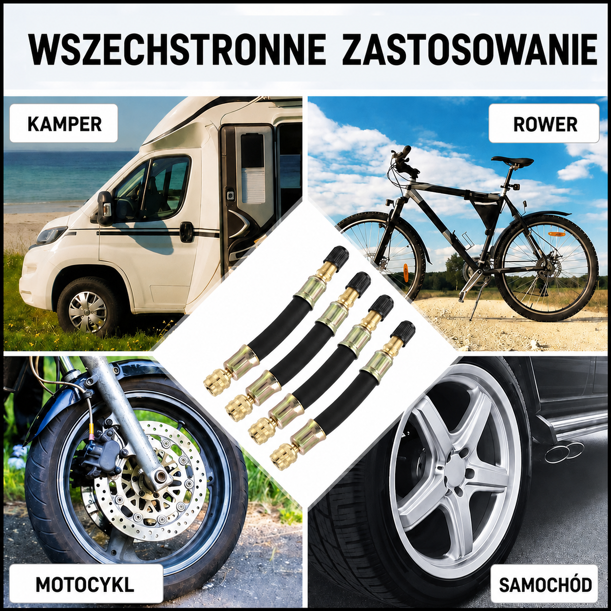 Uniwersalne przedłużenie zaworu