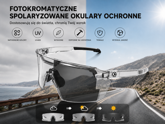Okulary przeciwsłoneczne z adaptacyjnymi soczewkami