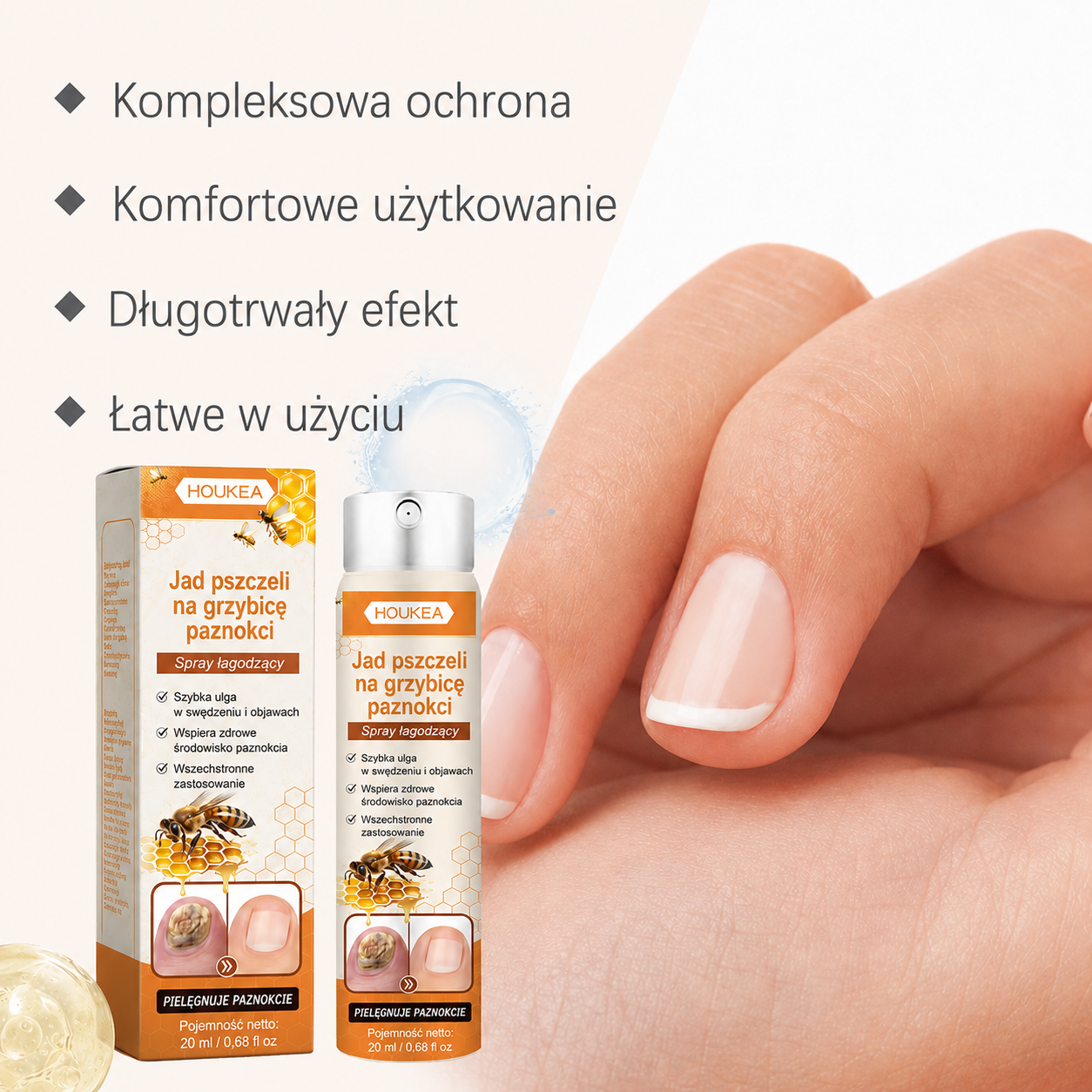 Spray z jadem pszczelim na grzybicę paznokci