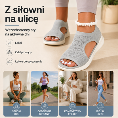 Wygodne, oddychające płaskie sandały