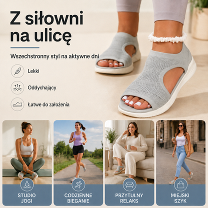 Wygodne, oddychające płaskie sandały