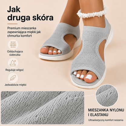 Wygodne, oddychające płaskie sandały