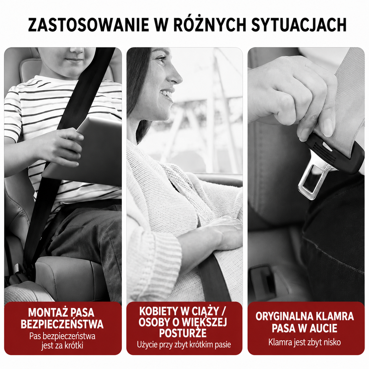 Przedłużenie pasa bezpieczeństwa do samochodu