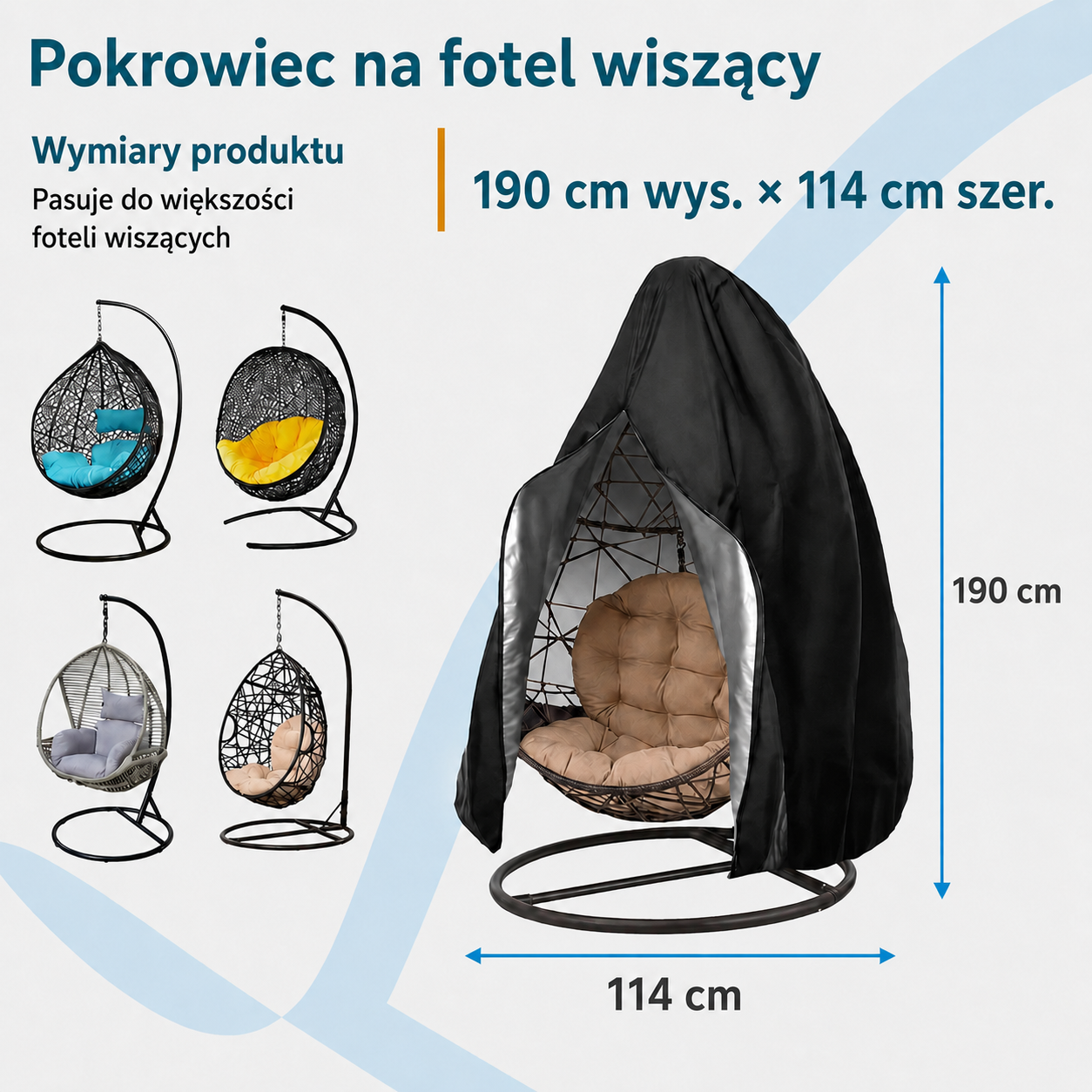 Wodoodporny pokrowiec na fotel kokon