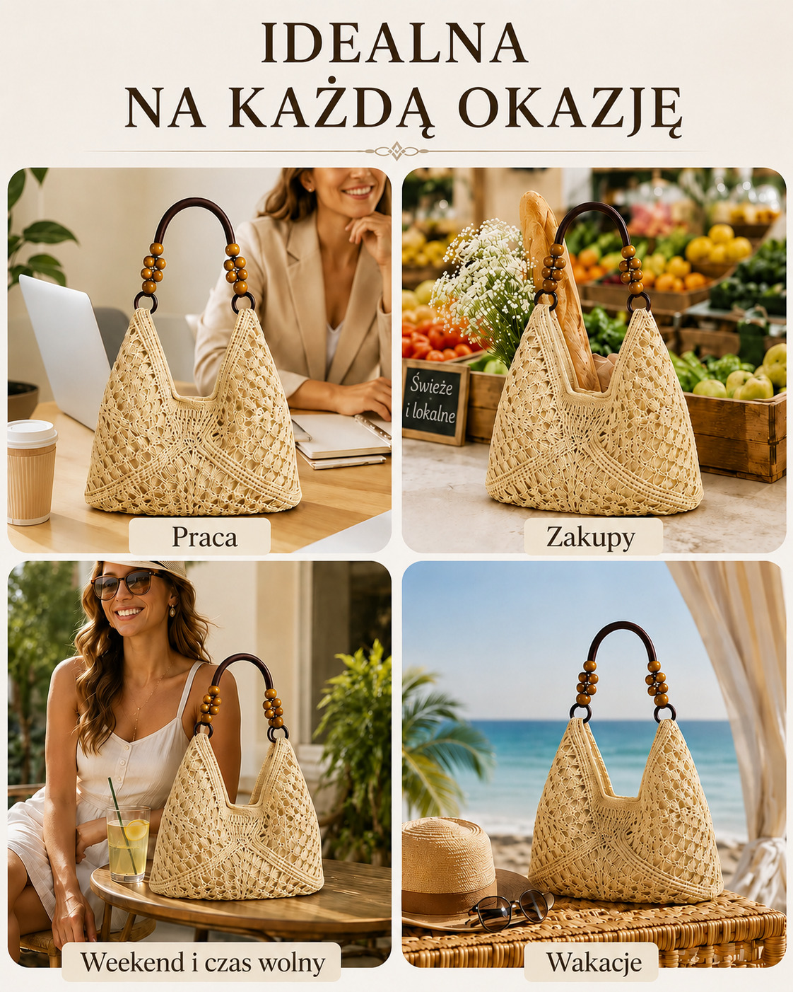 Klasyczna tkana torba boho