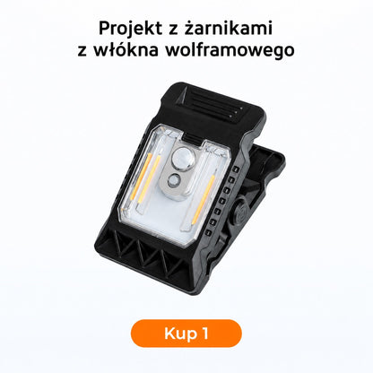 Lampa zewnętrzna solarna z czujnikiem ruchu i mocowaniem na klips