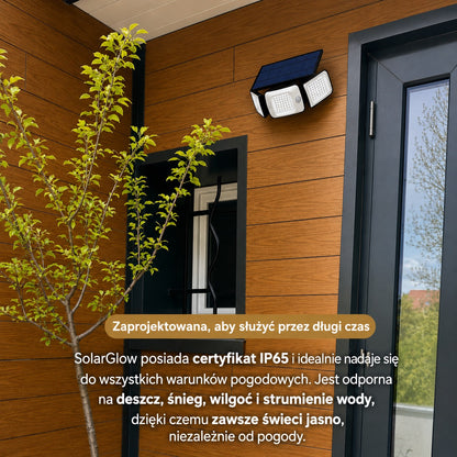 SolarGlow - Zewnętrzna lampa solarna z czujnikami ruchu