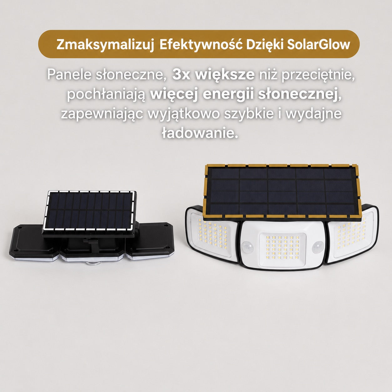 SolarGlow - Zewnętrzna lampa solarna z czujnikami ruchu