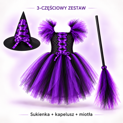 Magiczna Wiedźma – Trzyczęściowy kostium wiedźmy dla dzieci