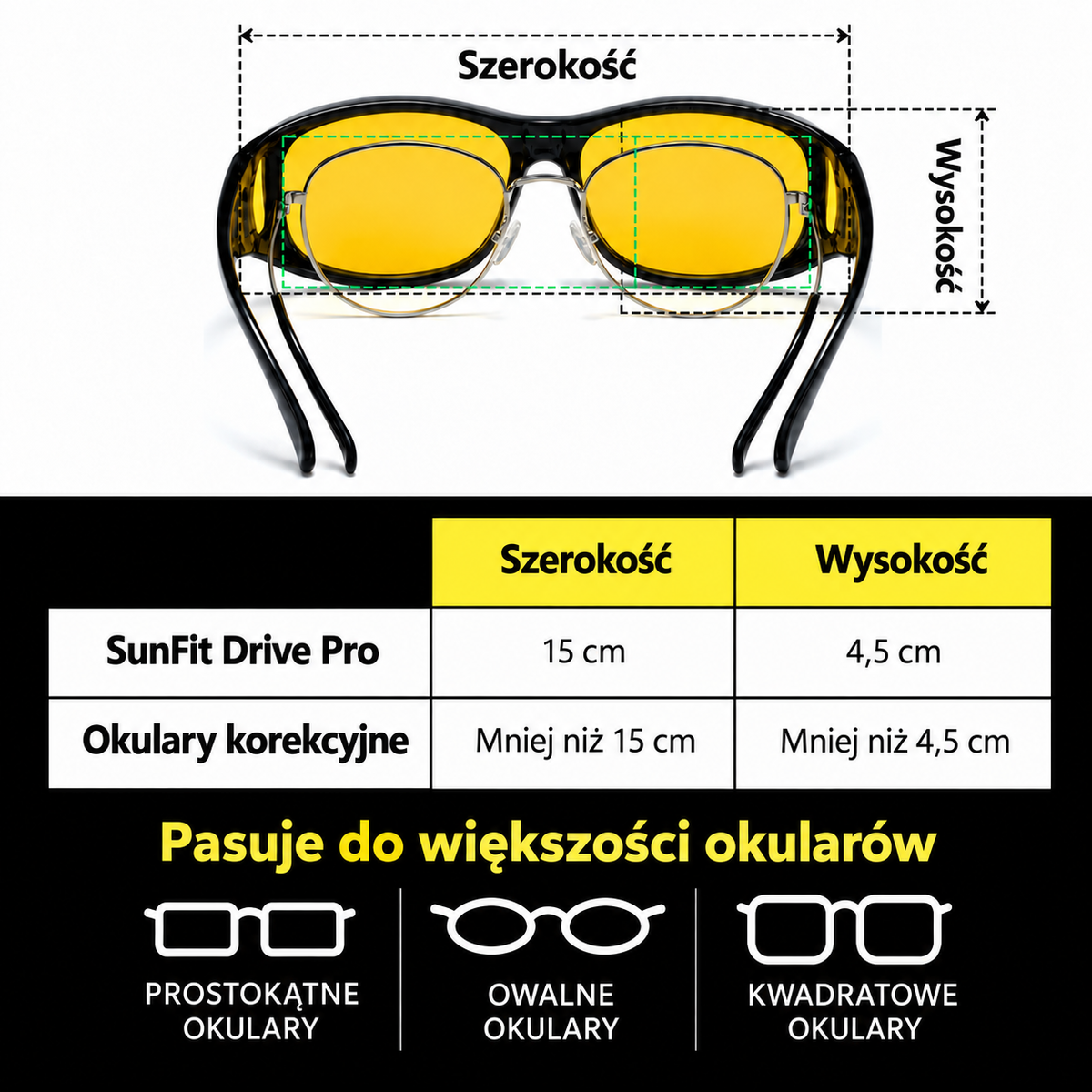 Sun Fit™ Okulary nocne do jazdy