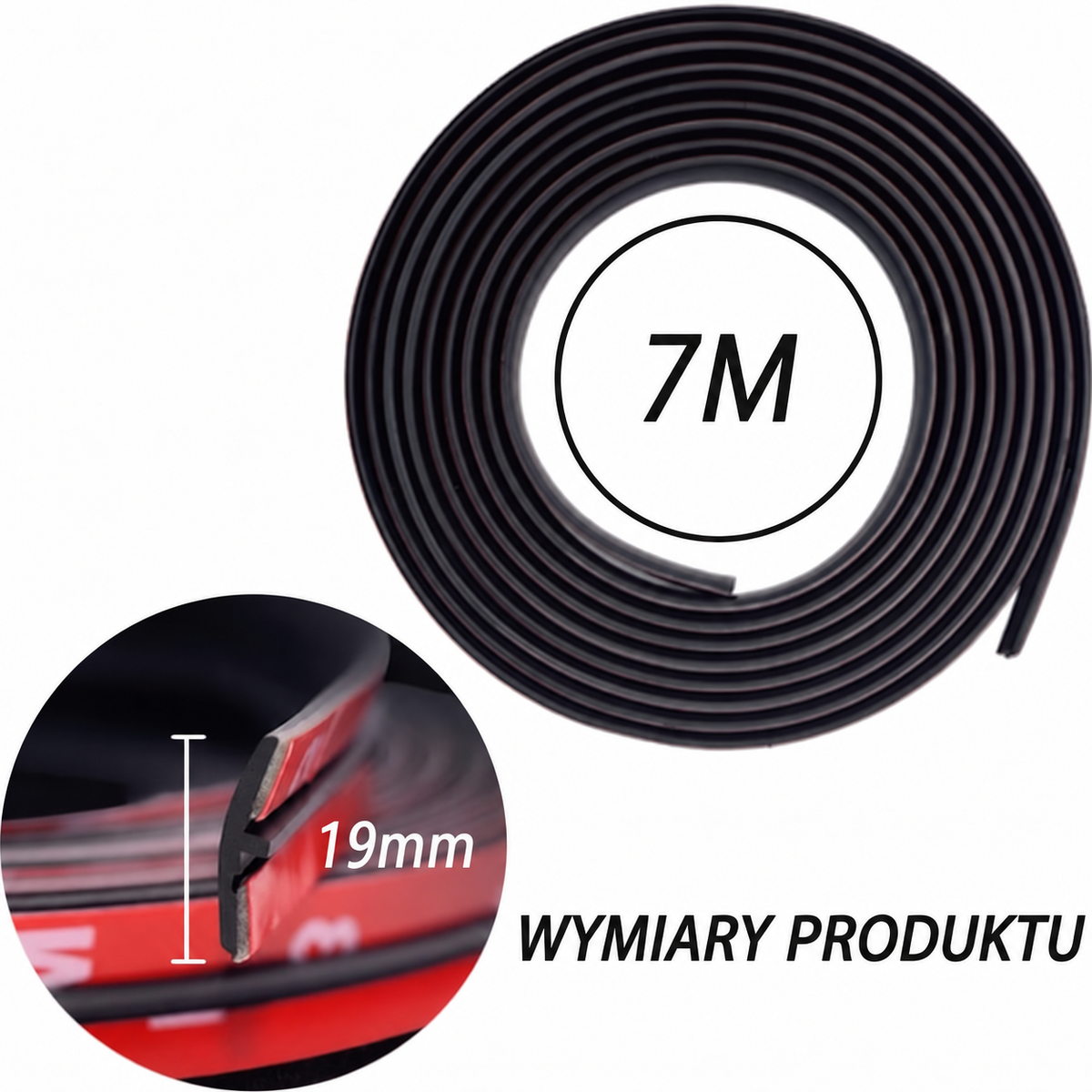 Gumowa uszczelka samochodowa do przycięcia na wymiar