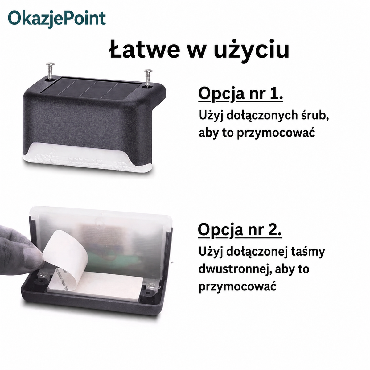 Zewnętrzna lampa solarna