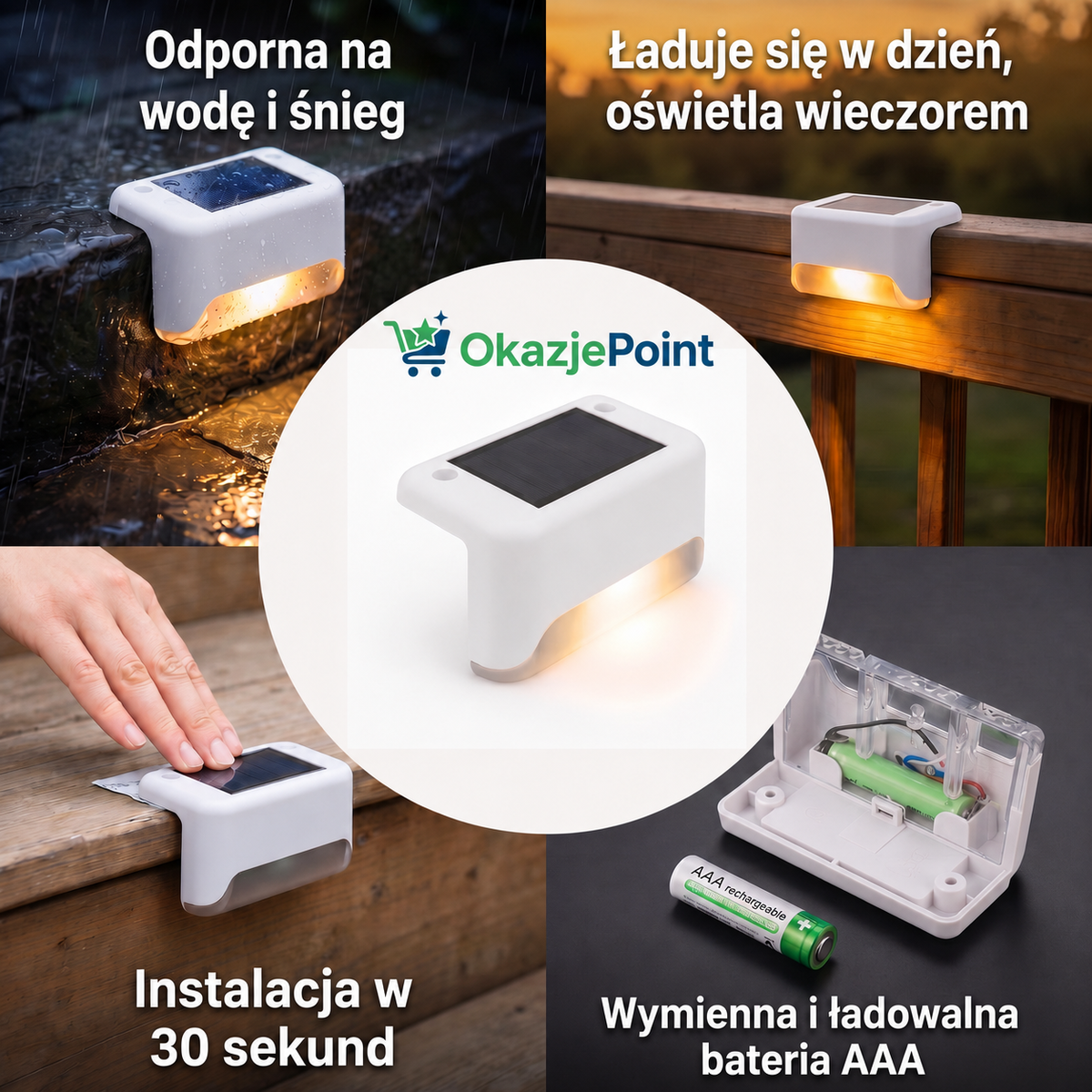 Zewnętrzna lampa solarna