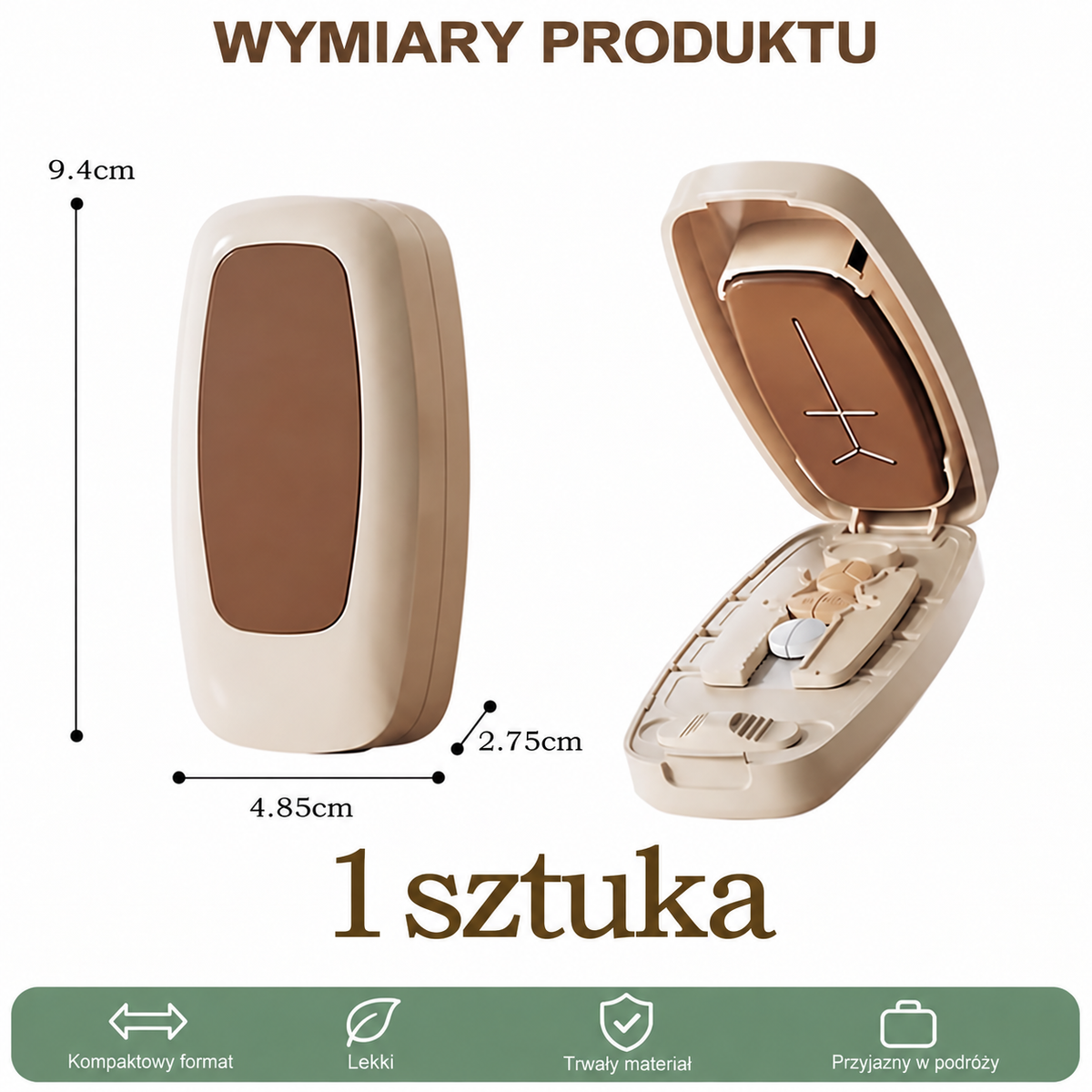 Przenośny przecinacz do tabletek – precyzyjnie dzieli tabletki, kompaktowy design do podróży i użytku domowego