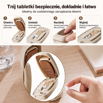 Przenośny przecinacz do tabletek – precyzyjnie dzieli tabletki, kompaktowy design do podróży i użytku domowego