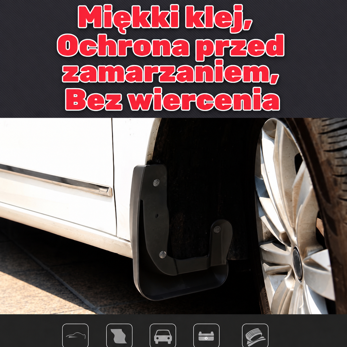 Chlapacze z logo samochodu – 4 sztuki