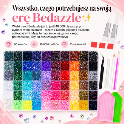 Zestaw Bedazzle – 48 000 cyrkonii w 60 kolorach