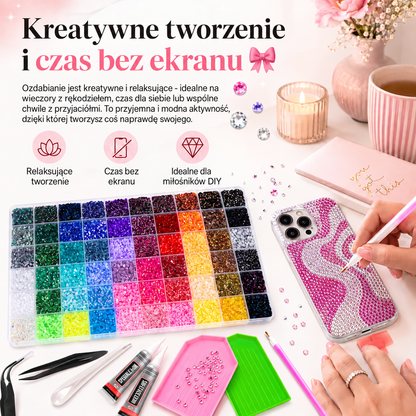 Zestaw Bedazzle – 48 000 cyrkonii w 60 kolorach