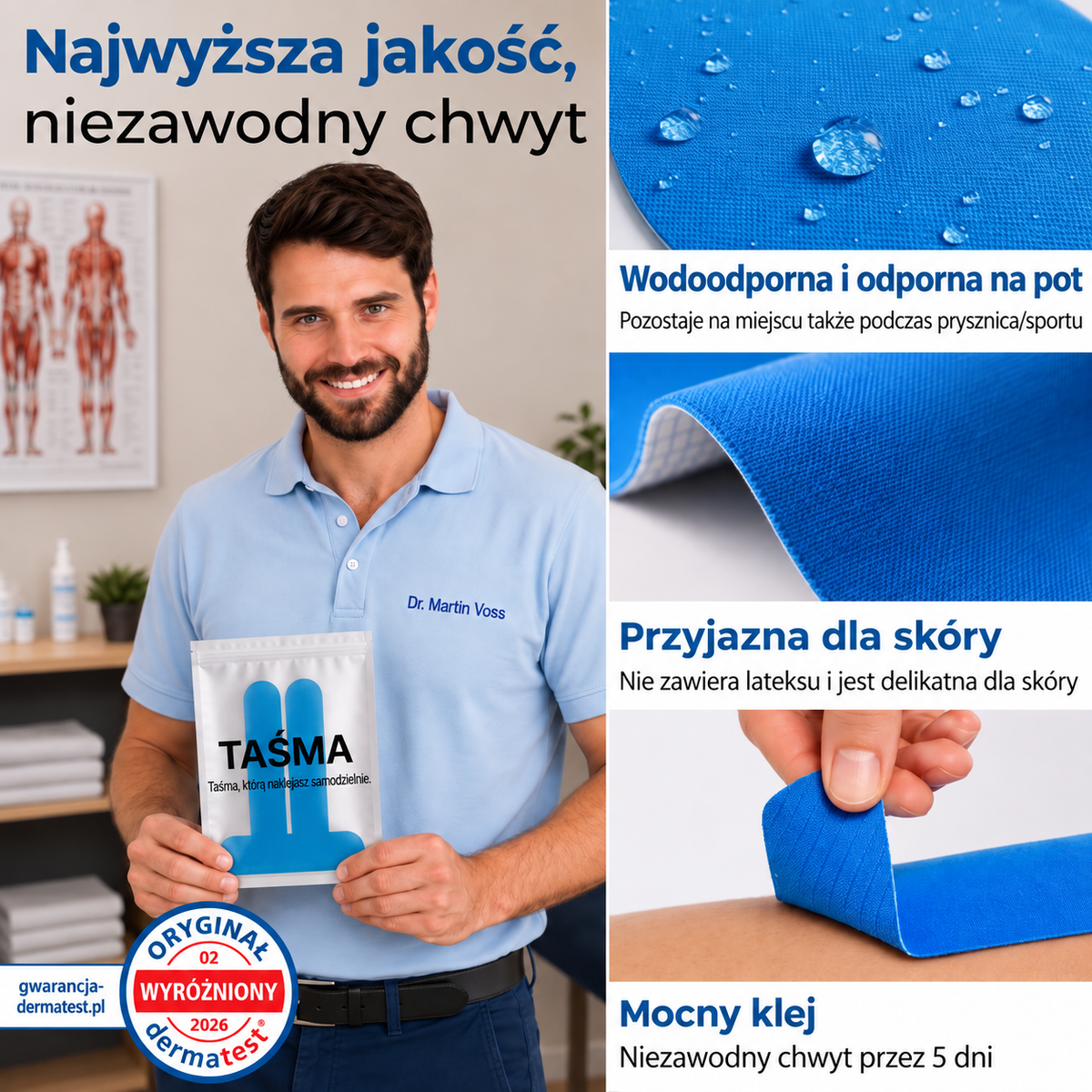Taśma Korekcyjna na Staw Kolanowy - Poruszaj się znów pewnie, bez ciągłego myślenia o kolanie