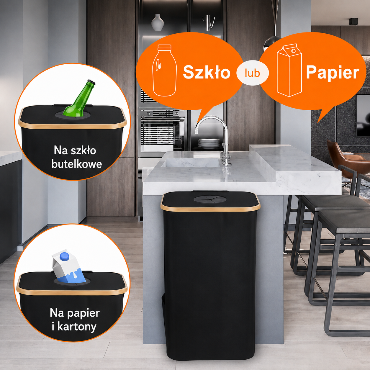 Kosz EcoStyle – Nowoczesna segregacja, która idealnie pasuje do Twojego domu