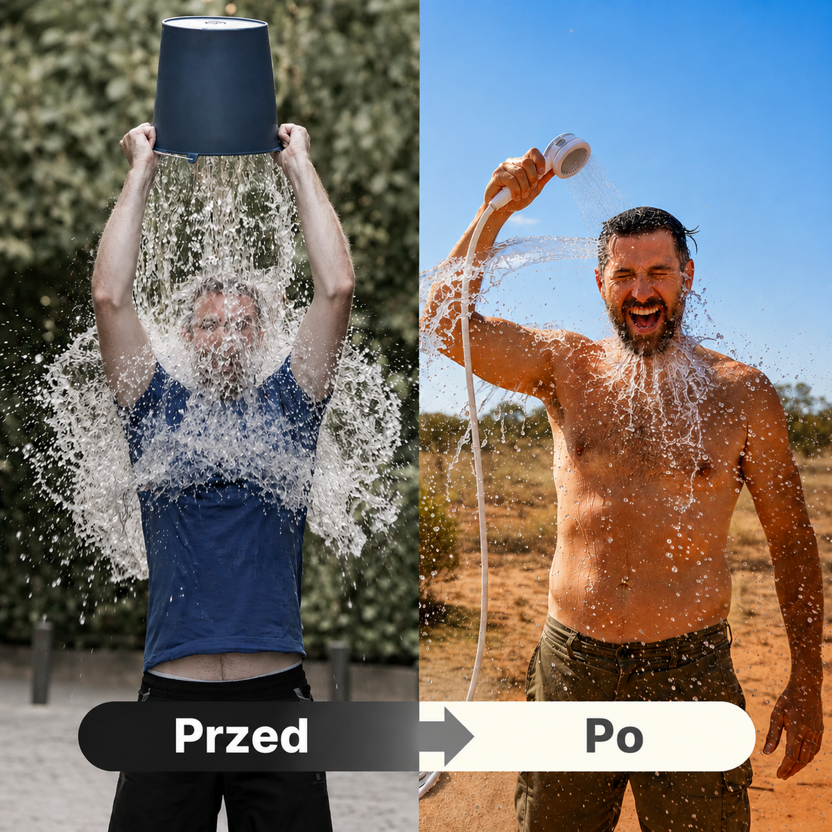 Przenośna pompa wodna: zestaw z wężem i dyszą