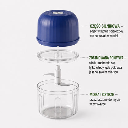 PrepPod – Bezprzewodowy mini rozdrabniacz do czosnku, cebuli i ziół w kilka sekund