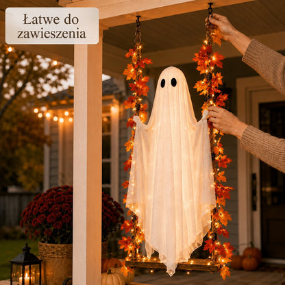 Huśtawka z duchem z oświetleniem LED – tegoroczna nowość na Halloween!