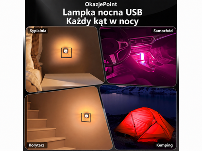 Lampka nocna USB do samochodu