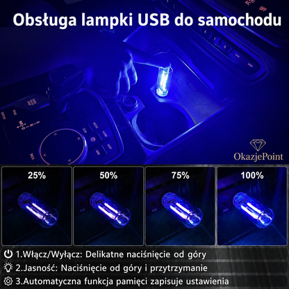 Lampka nocna USB do samochodu