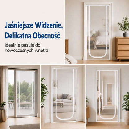 Drzwi z moskitierą na zamek błyskawiczny – wytrzymała siatka odporna na zadrapania, niezawodnie utrzymuje koty i psy wewnątrz lub na zewnątrz, idealna na ciepłe dni i świeże powietrze