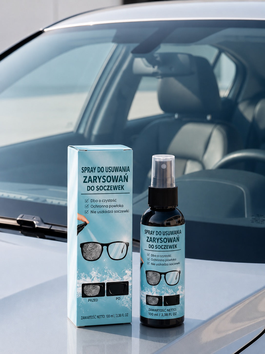 Spray naprawczy do rys na szkłach okularowych