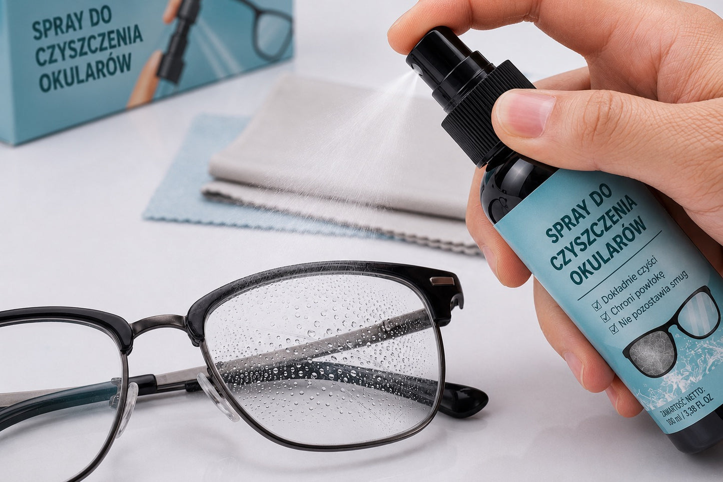 Spray naprawczy do rys na szkłach okularowych