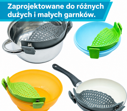 Nakładka z sitkiem do garnka i patelni