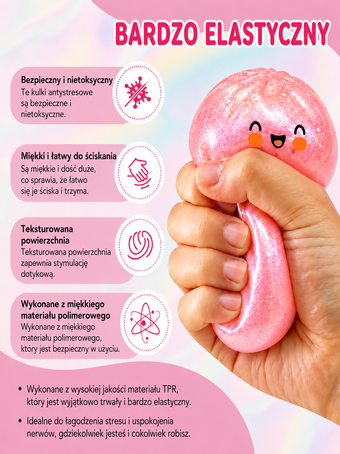 Glitter Dumpling Squishy – najsłodsza piłeczka antystresowa tego momentu