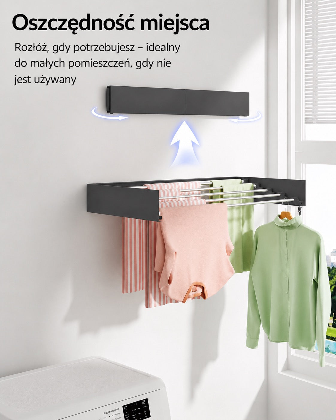 AirFold – Suszarka ścienna (składana i oszczędzająca miejsce)