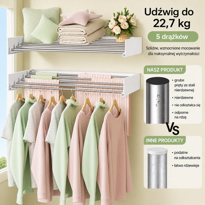 AirFold – Suszarka ścienna (składana i oszczędzająca miejsce)