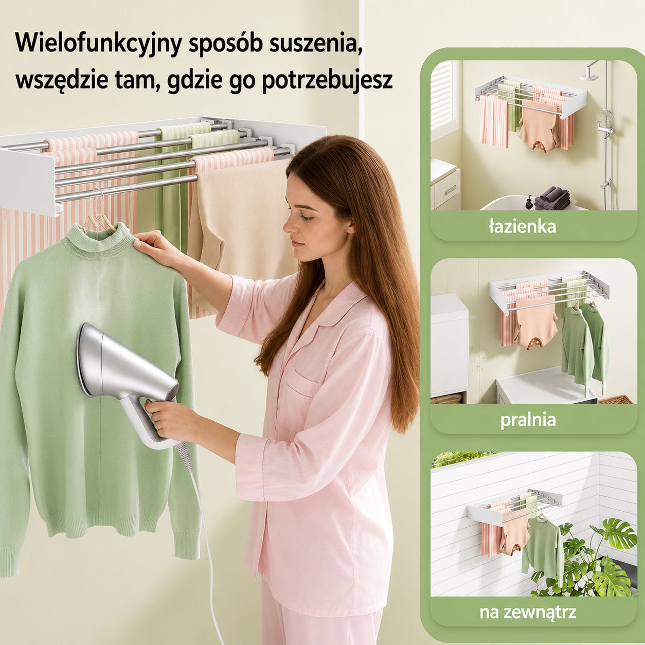 AirFold – Suszarka ścienna (składana i oszczędzająca miejsce)